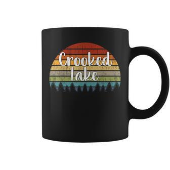 Crooked Lake Angola Retro Distressed Lake Coffee Mug | Mazezy