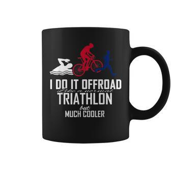 Cross-Triathlon Swim Bike Run Offroad Coffee Mug | Mazezy