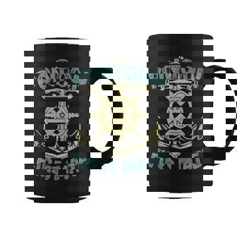 Cruise Ship Sring Wheel Anchor Pontoon First Mate Coffee Mug | Mazezy