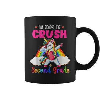 Crush Second Grade Dabbing Unicorn Back To School Girls Coffee Mug - Monsterry AU