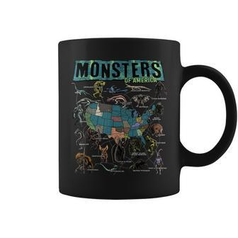 Cryptid Monsters Of America Folklore Creature Cryptozoology Coffee Mug - Seseable