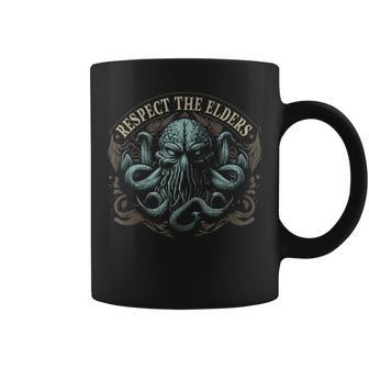 Cthulhu Respect The Elders Cosmic Horror Cthulhu Horror Coffee Mug | Mazezy