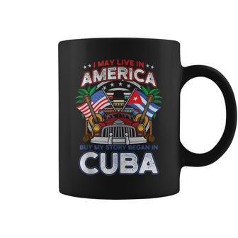Cuba Usa Spaniard Usa Lover Classic Car Roots Cuba Funny Gifts Coffee Mug | Mazezy