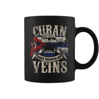 Cuban Blood Runs Through My Veins Coffee Mug - Seseable