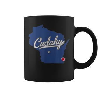 Cudahy Wisconsin Wi Map Coffee Mug | Mazezy