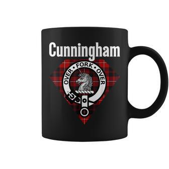 Cunningham Clan Scottish Name Coat Of Arms Tartan Coffee Mug | Mazezy