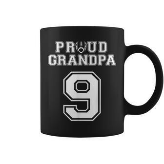Custom Proud Football Grandpa Number 9 Personalized For Men Coffee Mug | Mazezy