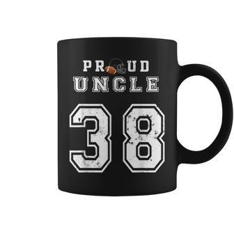 Custom Proud Football Uncle Number 38 Personalized For Men Coffee Mug | Mazezy