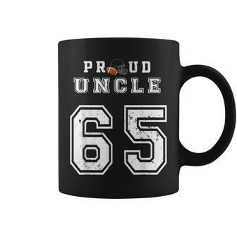 Custom Proud Football Uncle Number 65 Personalized For Men Coffee Mug | Mazezy