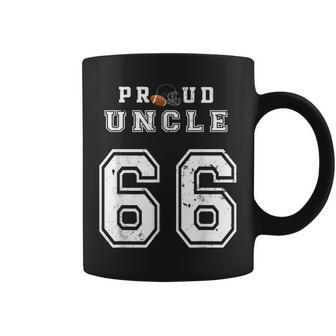 Custom Proud Football Uncle Number 66 Personalized For Men Coffee Mug | Mazezy