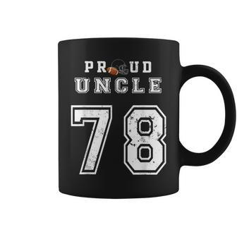 Custom Proud Football Uncle Number 78 Personalized For Men Coffee Mug | Mazezy