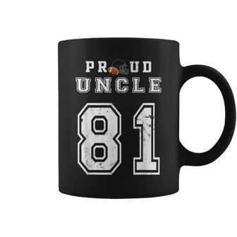 Custom Proud Football Uncle Number 81 Personalized For Men Coffee Mug | Mazezy