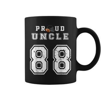 Custom Proud Football Uncle Number 88 Personalized For Men Coffee Mug | Mazezy