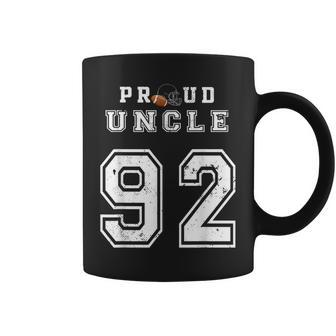 Custom Proud Football Uncle Number 92 Personalized For Men Coffee Mug | Mazezy