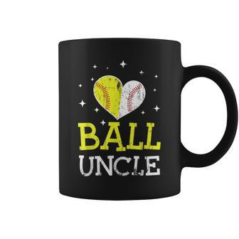 Cute Baseball And Softball Uncle Funny Uncle Lover Gift Coffee Mug | Mazezy
