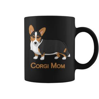 Cute Black & Tan Cardigan Welsh Corgi Mom Dog Lover Coffee Mug | Mazezy
