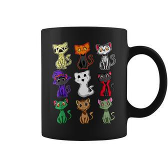 Cute Black Cat Halloween Costume Cat Mom Girls Coffee Mug - Thegiftio UK