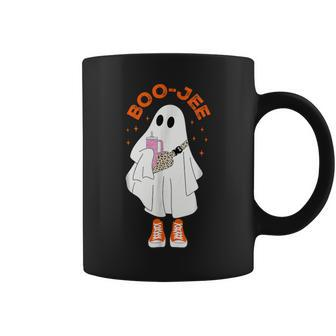 Cute Boo Ghost Spooky Halloween Costume Boo Jee Boujee Coffee Mug - Seseable