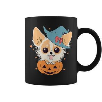 Cute Chihuahua Dog Halloween Pumpkins Coffee Mug - Monsterry
