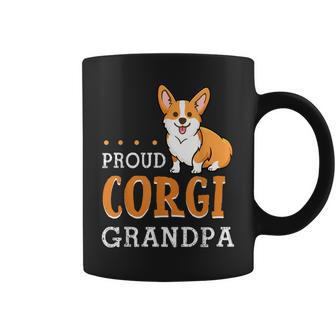 Cute Corgi Grandpa Funny Fathers Day Dog Lover Gift Proud Coffee Mug | Mazezy