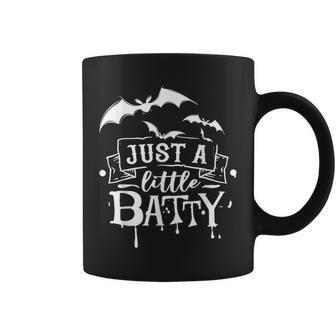 Cute And Creepy Halloween Just A Little Batty Witch Lover Coffee Mug | Mazezy