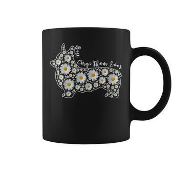 Cute Daisy Flower Corgi Dog Mothers Day Coffee Mug | Mazezy