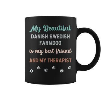 Cute Danish Swedish Farmdog Dog Dad Mum Friend And Therapist Coffee Mug | Mazezy