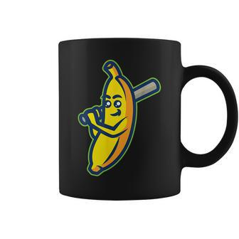 Cute Design Bananas Holding Baseball Bat For Baseball Lover Coffee Mug - Monsterry