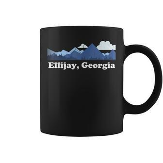 Cute Ellijay Georgia Ga Retro Blue Ridge Mountains Coffee Mug | Mazezy AU