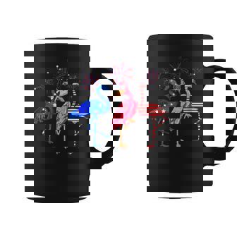 Cute Flamingos Us Flag 4Th Of July Flamingo Outfit Funny Flamingo Funny Gifts Coffee Mug | Mazezy