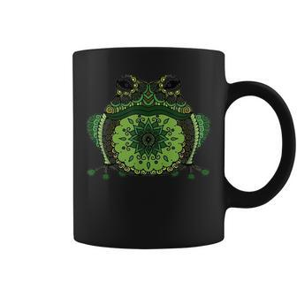 Cute Frog Lover Geometric Animal Graphic Coffee Mug | Mazezy