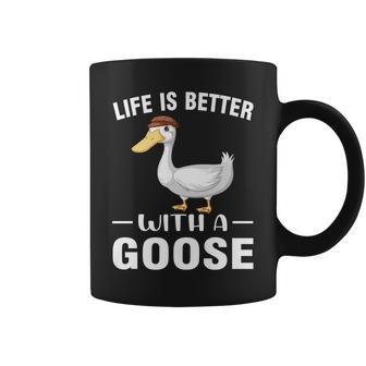 Cute Goose Design For Men Women Toddler Grey White Goose Coffee Mug | Mazezy