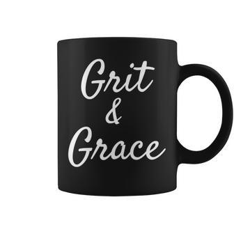 Cute Grit & Grace Inspirational Motivational Coffee Mug | Mazezy