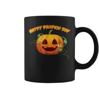 Cute Happy Pumpkin Day Halloween Fall Halloween Coffee Mug | Mazezy