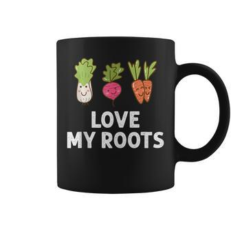 Cute I Love My Roots Toddler Root Vegetables Gardening Gardening Funny Gifts Coffee Mug | Mazezy
