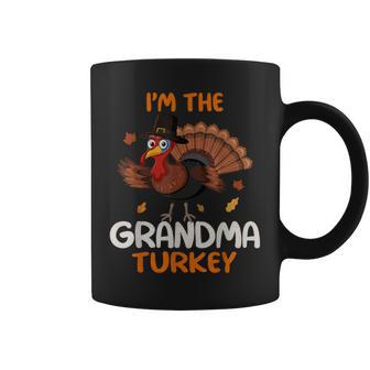Cute I'm The Grandma Turkey Family Matching Thanksgiving Coffee Mug | Mazezy