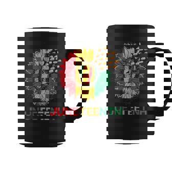 Cute Junenth Fist Sunflower Black African American Coffee Mug | Mazezy