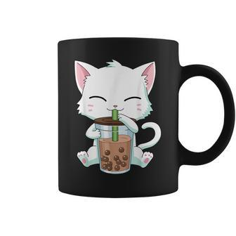 Cute Kawaii Bubble Tea Boba Milk Tea Anime Cat Coffee Mug | Mazezy