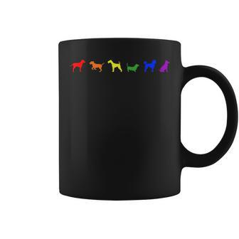 Cute Lgbtq Rainbow Dogs Lgbtqia Flag Pride Month Pup Gift Coffee Mug | Mazezy