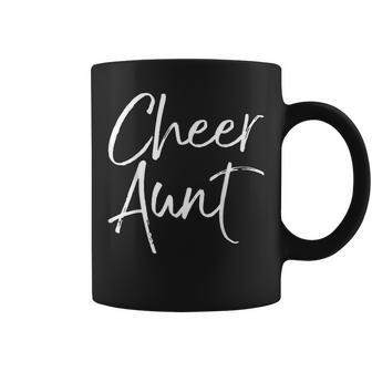 Cute Matching Family Cheerleader Auntie Cheer Aunt Coffee Mug | Mazezy