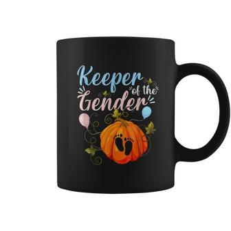 Cute Pumpkins Keeper Of The Gender Reveal Baby Thanksgiving Coffee Mug - Seseable