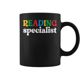 Cute Reading Teacher Design Book Lover Reading Specialist Gift For Womens Coffee Mug | Mazezy