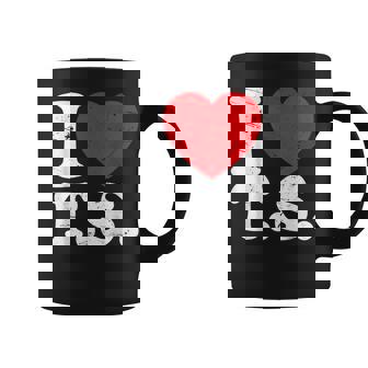 Cute Red Heart I Love TS Coffee Mug | Mazezy