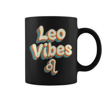 Cute Retro Leo Vibes Funny Leo Zodiac Birthday Decorations Coffee Mug - Monsterry AU