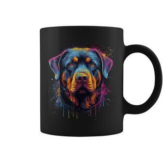 Cute Rottweiler Dog Lover Colorful Men Women Boys Girls Coffee Mug | Mazezy