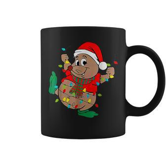 Cute Santa Gus Christmas Lights Coffee Mug | Mazezy