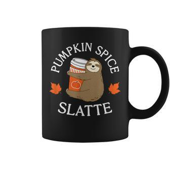 Cute Sloth Pumpkin Spice Slatte Latte Coffee Fall Basic For Coffee Lovers Coffee Mug | Mazezy
