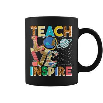 Cute Teach Love And Inspire Men Women Teacher Coffee Mug - Seseable