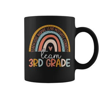 Cute Third Grade Teacher Boho Rainbow Team 3Rd Grade Gifts For Teacher Funny Gifts Coffee Mug | Mazezy