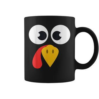 Cute Turkey Face Matching Family Costume Thanksgiving Day Coffee Mug - Seseable